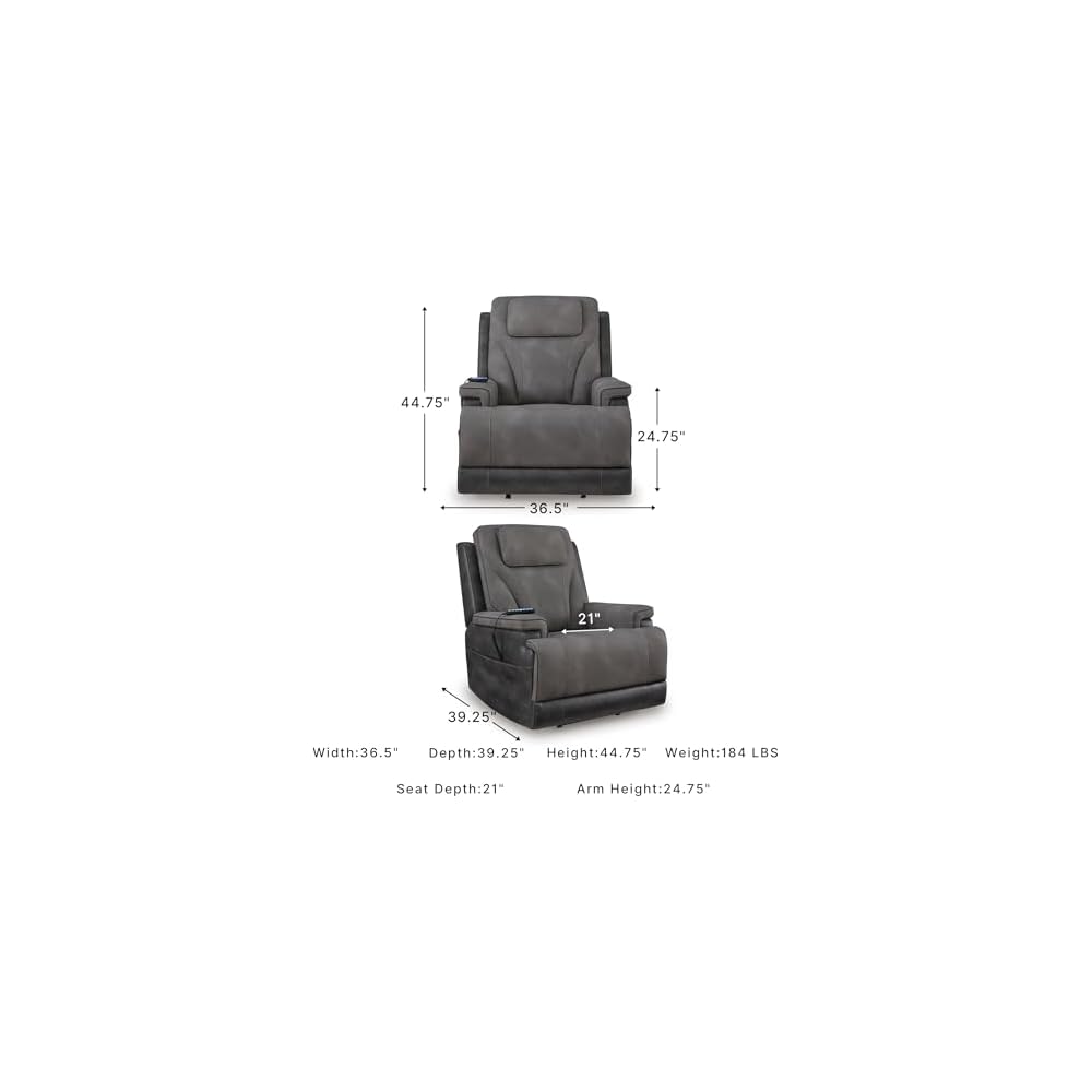 Signature Design by Ashley Power Lift Recliner with Heat and Massage
