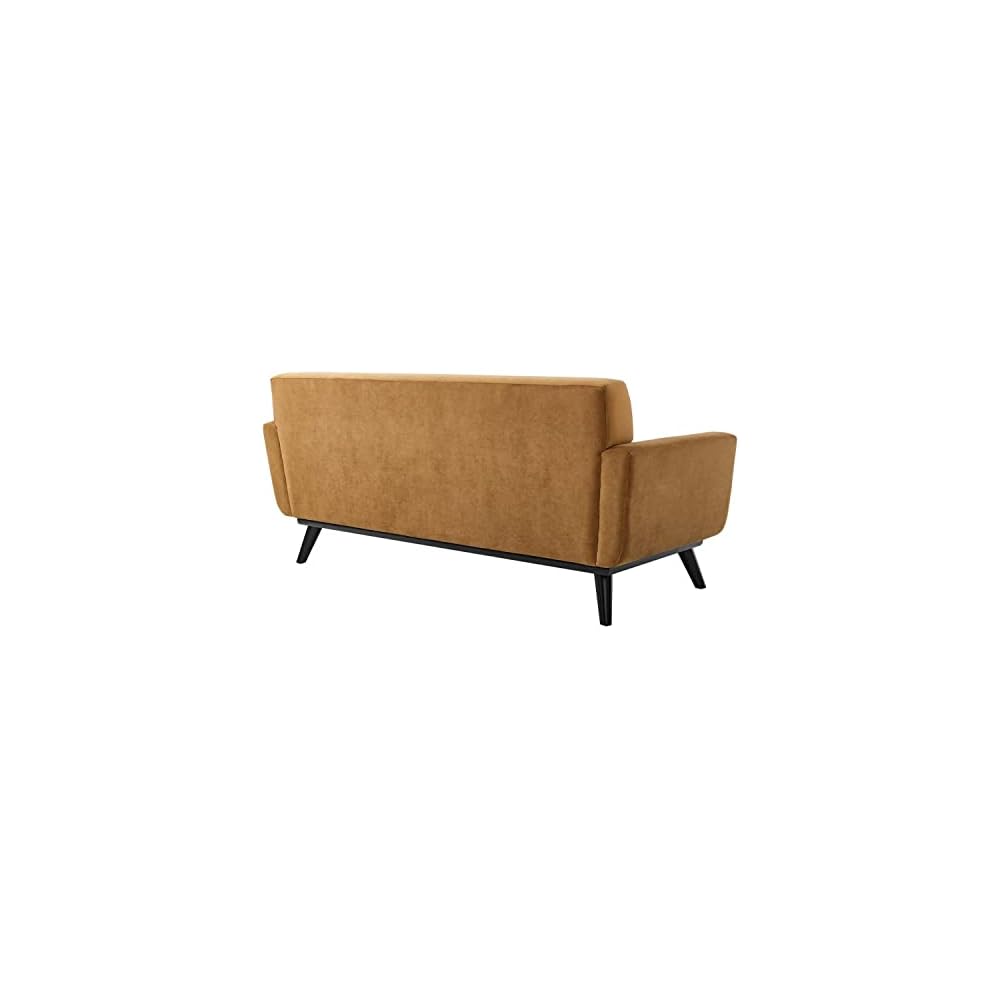 Modway Engage Performance Velvet Loveseat with Cognac Finish EEI-5599-COG