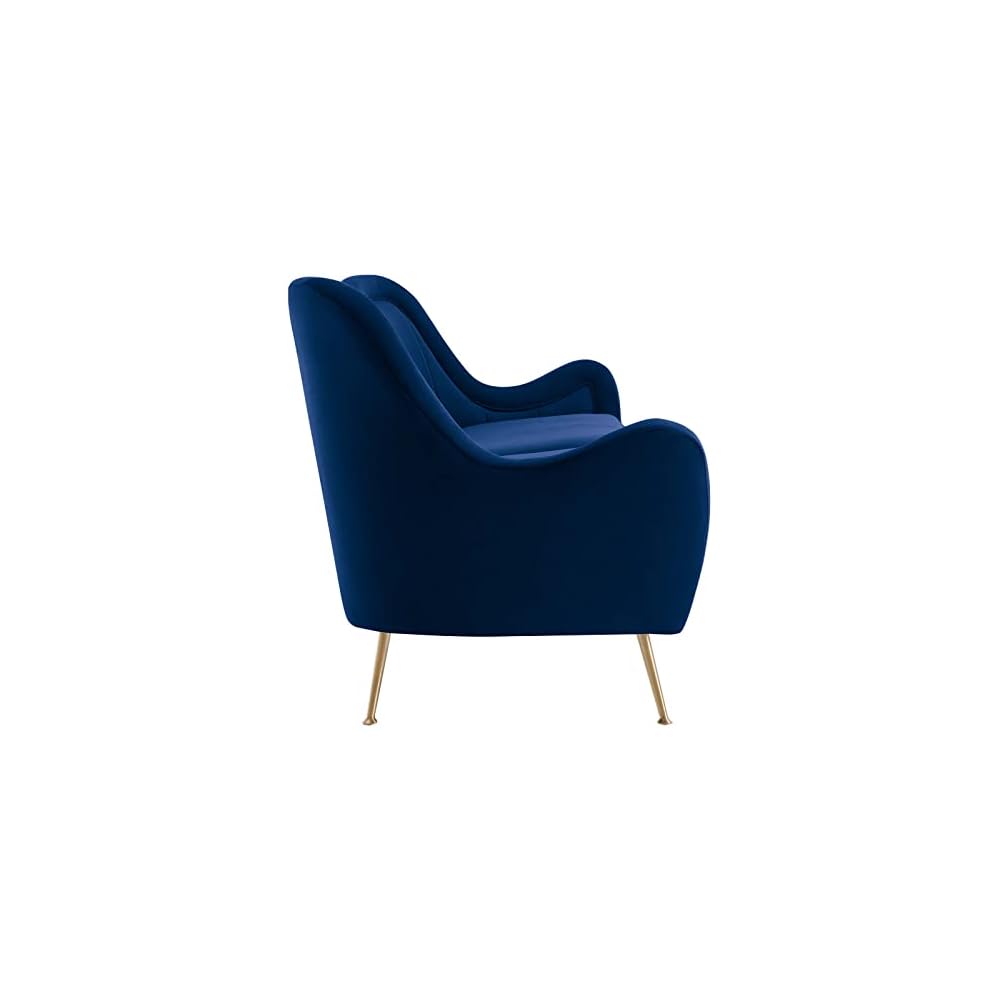 Modway EEI-5874-NAV Cheshire Channel Tufted Performance Velvet Sofa, Navy