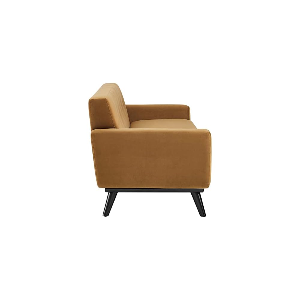 Modway Engage Performance Velvet Loveseat with Cognac Finish EEI-5599-COG