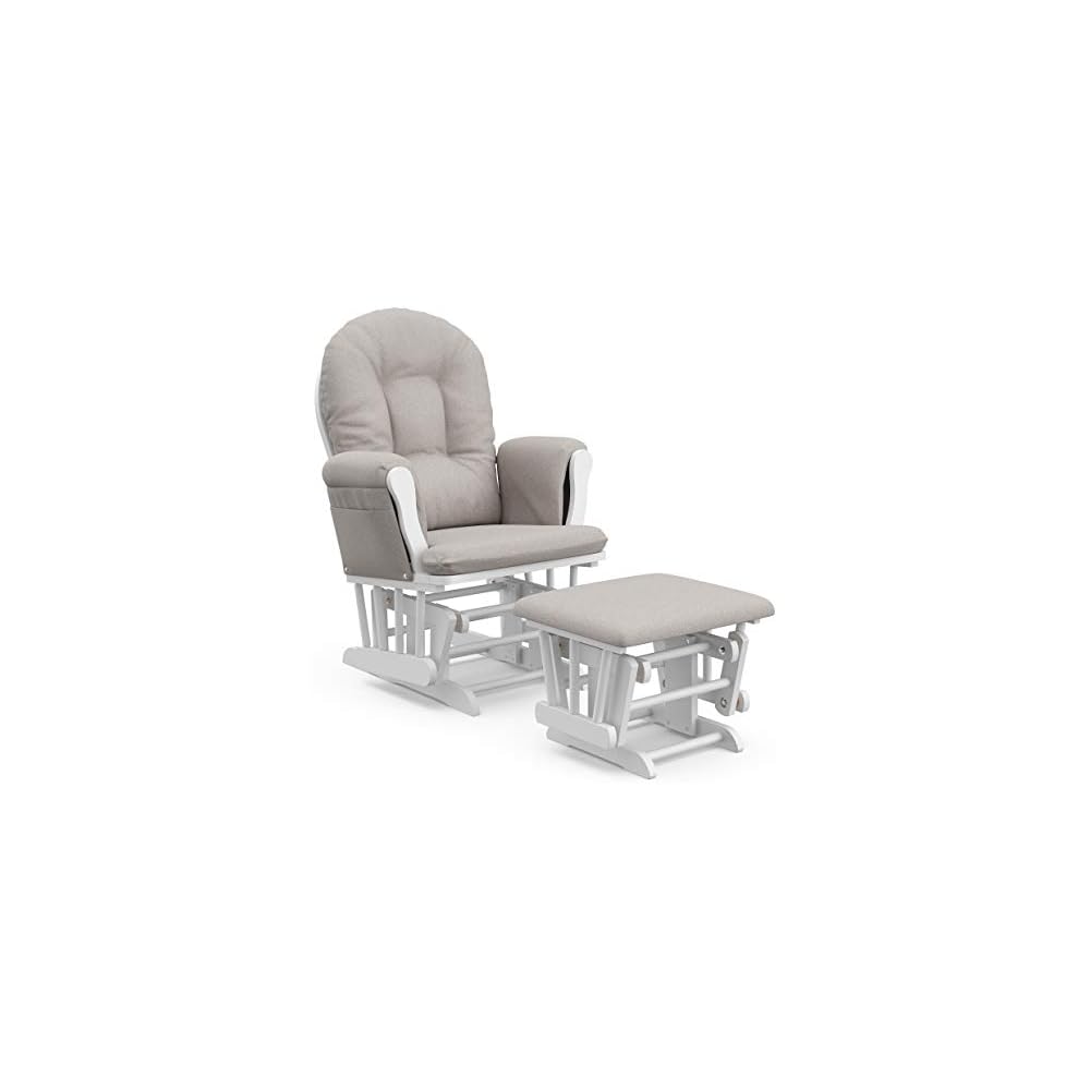 Storkcraft Premium Hoop Glider & Ottoman, Espresso/Gray Swirl