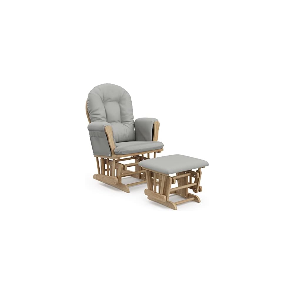 Storkcraft Premium Hoop Glider & Ottoman, Espresso/Gray Swirl