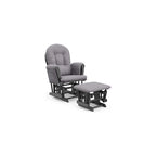 Storkcraft Premium Hoop Glider & Ottoman, Espresso/Gray Swirl