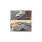 Garvee 108'' Modular Sectional Sofa, Left Facing Chaise L-Shaped Boneless Couch, Ultra Deep Seat Modern Sectional Sofa for Living Room, 5mm Wale Corduroy Fabric, Gary