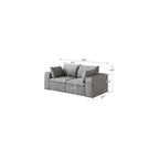 Modular Sectional Sofa Cloud Couch for Living Room - 71'' Modern Corduroy 2-Seater Boneless Loveseat, No Assembly Full Foam Floor Compression Sofas with Washable Removable Covers