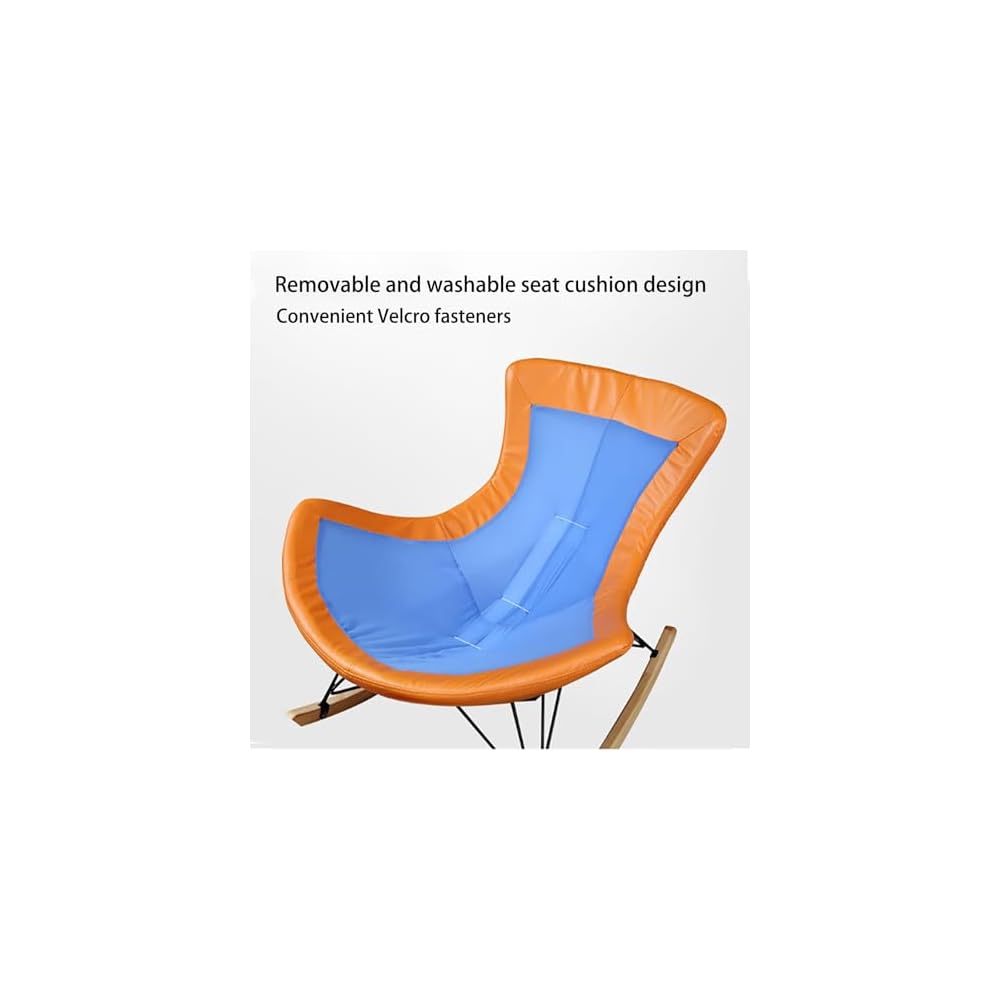 Lounge Chair Oversized Ergonomic Rocking Lobster Chairs Modern Leisure Waterproof Tech Cloth Rocking Chair with Footrest Comfy Lazy Sofa Recliner Beanbag Chair for Living Balcony Bedroom Whiskey Bar