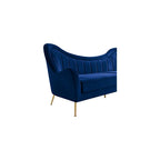 Modway EEI-5874-NAV Cheshire Channel Tufted Performance Velvet Sofa, Navy