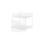 Bellemave Full Over Full Bunk Beds, Metal Bunk Bed with Ladder and Guardrail for Kids, Adults, Can be Split, White