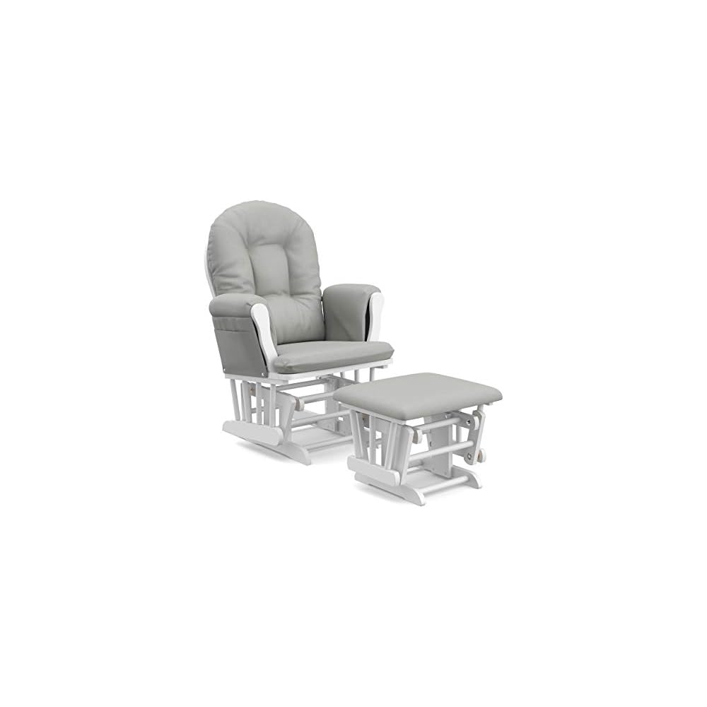 Storkcraft Premium Hoop Glider & Ottoman, Espresso/Gray Swirl