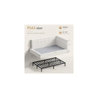 EnHomee Corner Cloud Bed Frame Full Size with Convertible Headboard