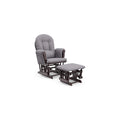 Storkcraft Premium Hoop Glider & Ottoman, Espresso/Gray Swirl