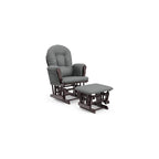 Storkcraft Premium Hoop Glider & Ottoman, Espresso/Gray Swirl