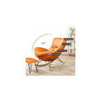 Lounge Chair Oversized Ergonomic Rocking Lobster Chairs Modern Leisure Waterproof Tech Cloth Rocking Chair with Footrest Comfy Lazy Sofa Recliner Beanbag Chair for Living Balcony Bedroom Whiskey Bar