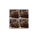 Signature Design by Ashley Santorine Transitional Tufted Leather Match Sofa, Dark Brown
