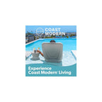 Coast Modern in Pool Lounge Chair - Waterproof & Weighted Chaise Lounger - Outdoor Pool Furniture for Patio or in Baja Shelf - Gray
