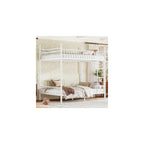 Bellemave Full Over Full Bunk Beds, Metal Bunk Bed with Ladder and Guardrail for Kids, Adults, Can be Split, White