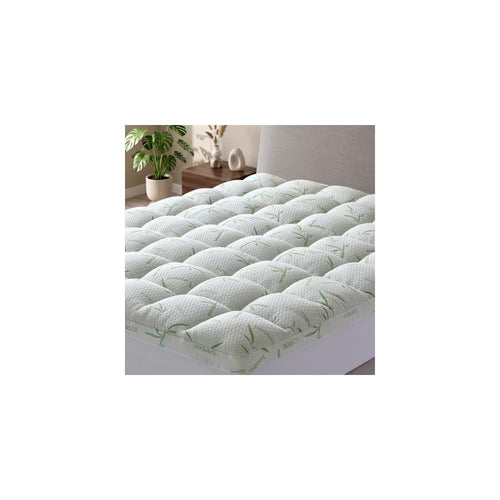 4 Inch Mattress Topper Memory Foam Cooling Bamboo Queen Size
