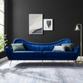 Modway EEI-5874-NAV Cheshire Channel Tufted Performance Velvet Sofa, Navy